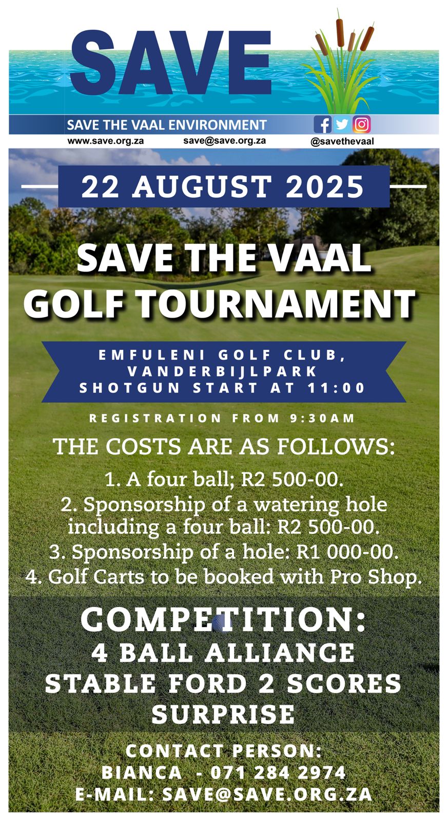 Save The Vaal Golf Tournament 2025